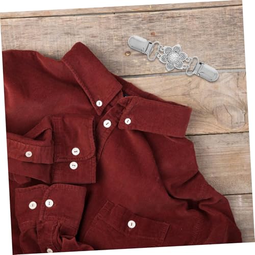 COLLBATH 2pcs Elegant Retro Cardigan Sweater Shawl Clips Women's Scarf Buckle Secure Collar Chain Clips