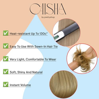 CAISHA Small Scrunchy Updo Hairpiece Ponytail Extensions Hair Tie Black G1C - color: Black