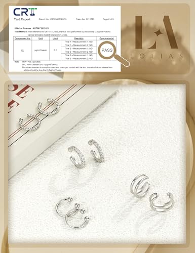 LOLIAS 4 Pairs Ear Cuffs Non Piercing - 14K Gold Plated Ear Cuff Earrings for Women Ear Cuff for Non Pierced Ears Clip on Cartilage Earring Adjustable Fake Earrings Set - style: CZ-Silver Plated
