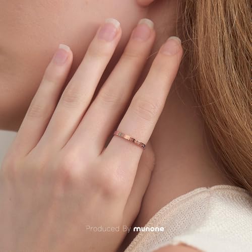 Sunshine Engraved Rings for Women Men,18k Gold Plated Stacking Ring | 18k Gold Plated Titanium Stacking Rings,'You Are My Sunshine' Statement Bands - color: Silver-2mm