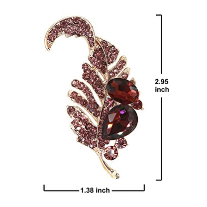 Brooch Pins for Women Girls Fashion Flower Crystal Rhinestone Pearl Jewelry - color: Color 19
