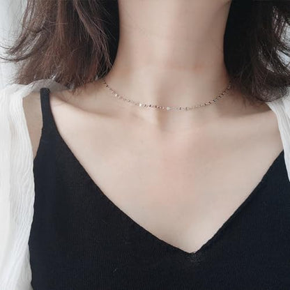Kyutong Small Necklace Chain for Jewelry Making Stainless Steel Cable Link | 10 Meters Thin Craft Chain on Bulk Stainless Steel Jewelry Making Supplies with Lobster Clasps Jump Ring for Crafting - color: Silver Lip