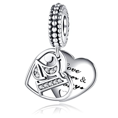 Charms for Bracelets and Necklaces Statue of Liberty CHARM and Family Clasp Safety Chain Charm Beads Charms Jewelry for Women - color: Number 21