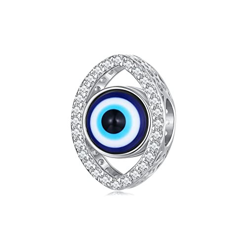 925 Sterling Silver Charms for Bracelet Jewelry Gifts for Women - color: Evil eyes
