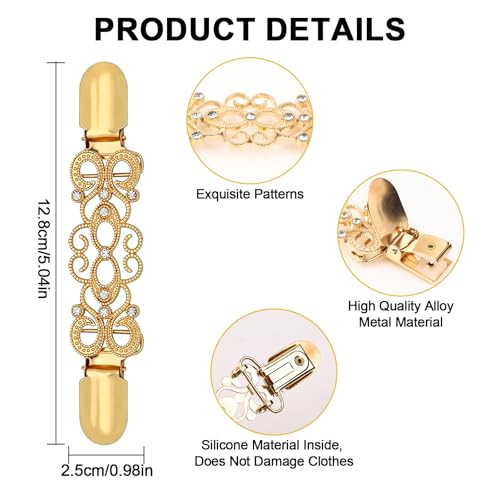 Cinch Clip 4 Pcs Sweater Clips for Cardigans | Vintage Style