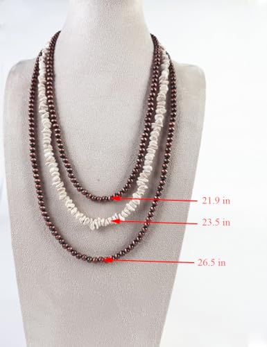 TOPACC Western Jewelry Set for Women Navajo Pearl Necklace Turquoise Cowgirl Accessories for Country Concert Outfit - color: Bronze