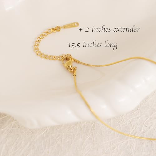 Jean Beau Dainty Pendant Necklaces for Women, Cute Chain Necklace Jewelry Gift - color: Conch