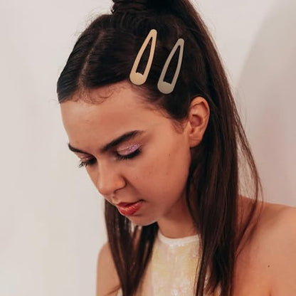 Small Hair Barrettes For Women No Slip Metal Snap Clips For Thin And Fine Hair,Matte Black Brown Green Gray,20 PCS,1.97 x 0.5 Inch. - color: Matte Black Brown Green Gray