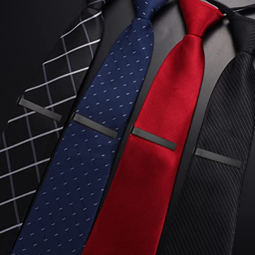 HAWSON Skinny Tie Clip Bar Set, 2 Inch Tie Clip for Men - Wedding, Meeting, Party Gift Set - color: A-BW-8pcs Brush set