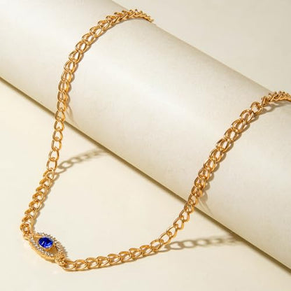 Layered Necklace for Women Double Layered Gold Necklace Snake Chain Simple Fashionable Versatile Jewelry Gift - color: Colorful Stacked Cross Necklace