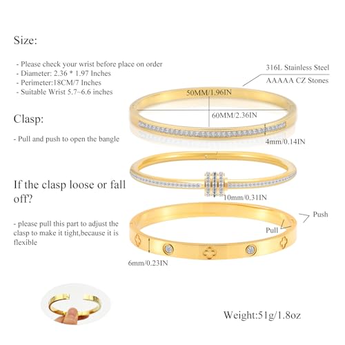 Camhanno Stackable Silver Bracelets for Women Stainless Steel Love & Friendship Bangle, Mothers Day Valentines Birthday Christmas Jewelry Gifts for Mom Her Wife Grandma - style: Style 6