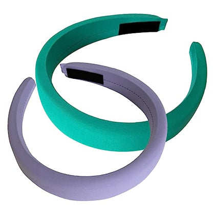 VALICLUD 2pcs Wide Padded Headband Comfortable Fabric Hair Accessories for Women for Daily Wear Sports and Special Occasions Lightweight and Durable Design