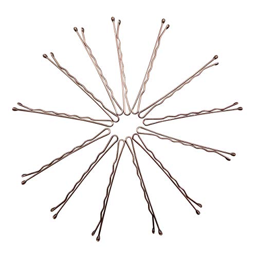 Dofash Women's Braided Good Hair set 102counts set (Bobby pins 60pcs + Hyper Elastics ties 30pcs + Snap hair clips (Brown) - color: Brown D