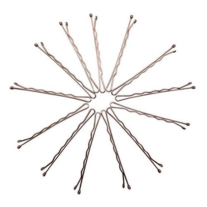 Dofash Women's Braided Good Hair set 102counts set (Bobby pins 60pcs + Hyper Elastics ties 30pcs + Snap hair clips (Brown) - color: Brown D