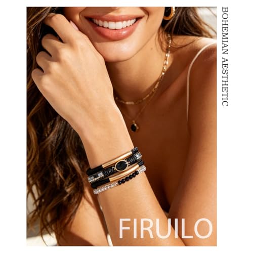 Charm Bracelet Silver Cartoon Friendship Bracelets Stainless Steel Adjustable Bangles for Women Blue - color: B-Black