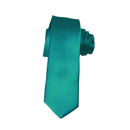 K. Alexander Skinny Ties - Multiple Solid Colors - Classic 2" width - color: Turquoise