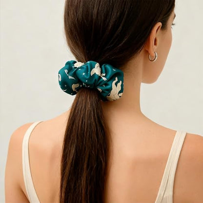 LILYSILK Silk Hair Scrunchies Ties for Frizz & Breakage Prevention 100% Mulberry No Damage Elastic Ponytail Holders, Gemini - color: Gemini