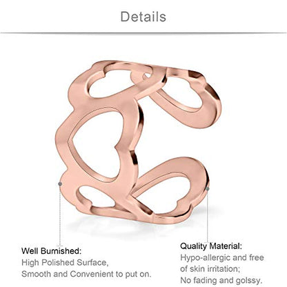 SCERRING Ear Cuff Fake Lip Helix Cartilage Clip On Wrap Earrings Non Piercing Earring Jewelry Set For Women Stainless Steel 15PCS - color: 15PCS - Rose Gold