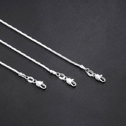 925 Sterling Silver Chain for Women, 1.1mm Tri-Cardano Chain Diamond Cut Silver Chain Necklace Jewelry Gifts for Women Mom Girlfriend - size: 20 Inches