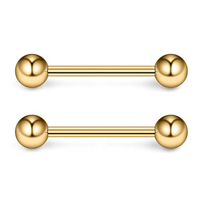 316L Stainless Steel Nipple Shield Barbell Ring Bar Body Piercing 14G - style: Mix Color(8pcs)-14mm