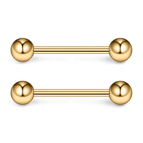 316L Stainless Steel Nipple Shield Barbell Ring Bar Body Piercing 14G - style: Mix Color(8pcs)-14mm