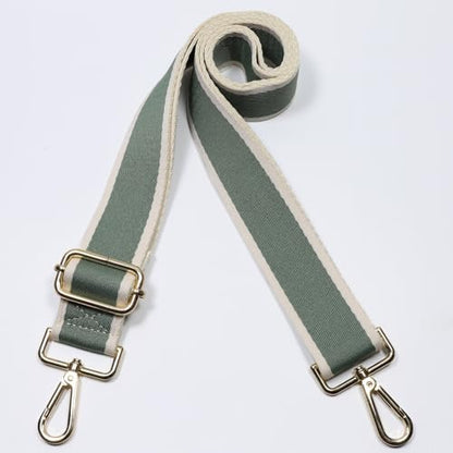 Kolti Purse Strap Replacement Crossbody Handbag Stripe Wide Adjustable - color: Gold Buckle-422