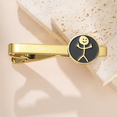 Dreamtimes Rock Skull Hand Tie Clip Halloween Shirt Tie Clips Figurine Sign Language Tie Clip Rock On Hand Gesture Stainless Steel Novelty Tie Accessory for Men - style: Style 1-G