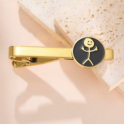Dreamtimes Rock Skull Hand Tie Clip Halloween Shirt Tie Clips Figurine Sign Language Tie Clip Rock On Hand Gesture Stainless Steel Novelty Tie Accessory for Men - style: Style 1-G