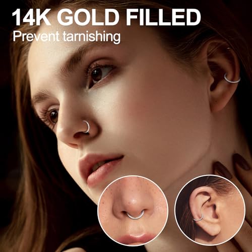 20G/18G Nose Studs Stainless Steel Nose Piercing Nose Ring Set I L S Shape Body Piercing Nose Hoop Ring for Women Men - color: C-3PC-Silver