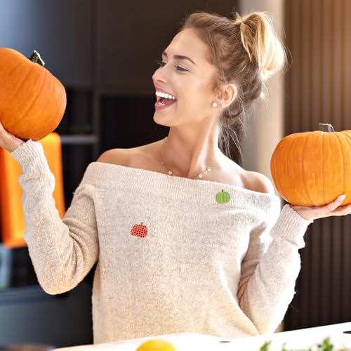 SANNIX 15Pcs Fall Pumpkin Pins, 15 Styles Enamel Colorful Pumpkin Brooches | Autumn Thanksgiving Pin Badges for Party Favors, Holiday Backpack Badge, Clothes Bags Hats Accessories - style: Pumpkin Pin