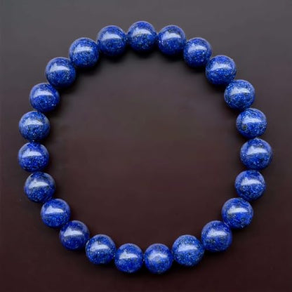 Amethyst Bracelet for Women Men, Elegant Handmade Natural Gem Stone Round Beaded Stretch Elastic Adjustable Healing Bracelets 8mm Gifts - color: AL-0232, size: Medium