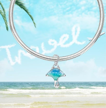 Birthday Fashion Heart Dangle Charm for Bracelets and Necklace Pendant Bead Charms Jewelry Present for Women Family Friends - style: Blue Charm