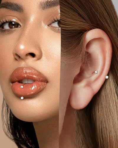 2PCS 16G Horseshoe Septum Rings Surgical Steel Helix Tragus Hoop Earring, Threadless Helix Cartilage Conch Piercing Jewelry For Women Men, 8mm 10mm 12mm Push Pin Lip Labret Rings - size: 12mm-2pcs