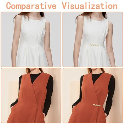 2-Piece Belt & Shirt Clip Vintage Skirt Clip for Cardigans, Sweaters, Shawls, Clothes, and Pants Tight Clips