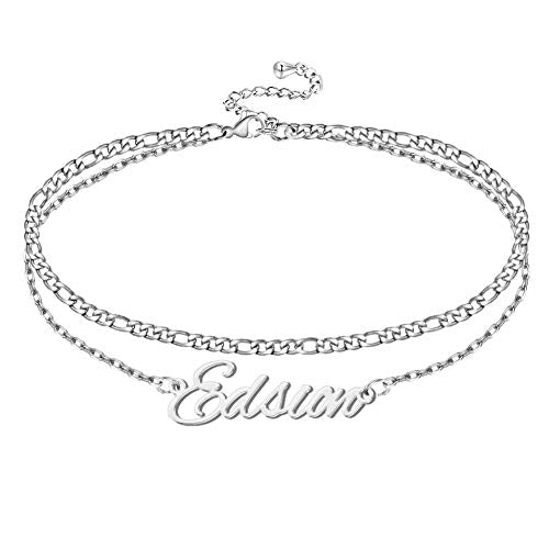 Ankle Bracelet for Women Personalized Name Anklet 18K Gold Plated Custom Dainty Anklet Bracelet Beach Jewelry for Girlfriend - color: Style 08