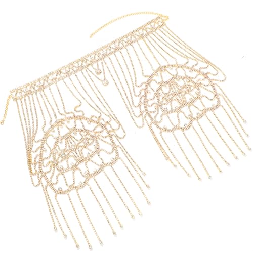 STONEFANS Bridal Rhinestone Shoulder Necklace Body Collar Jewelry Luxury Tassel Crystal Shoulder Harness Chain Wedding for Women - style: Fashion3