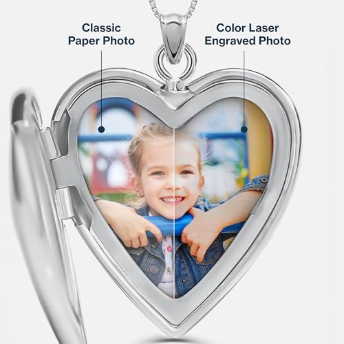 PicturesOnGold.com 14K Gold Filled Floral Heart Photo Locket with Diamond - 3/4 inch x 3/4 inch - Includes 18 inch Chain - style: Locket + 2 Photos