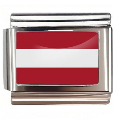 Italian Bracelet Charm,9mm,United Arab Emirates,Country & Culture > Flag - color: Austria