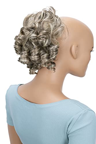 CAISHA Jumbo Hairpiece Scrunchy Updo Voluminous Curly Messy Bun Brown Blond Mix G8L - color: brown blond mix #12H88 G8L