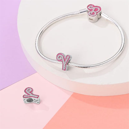 925 Sterling Silver Letter Charms Fits Pandora Bracelets Alphabet AZ Bead Charm for Bracelets Necklace with 5A Cubic Zirconia for Women Birthday Ceremony DIY Jewelry Gift - style: Y