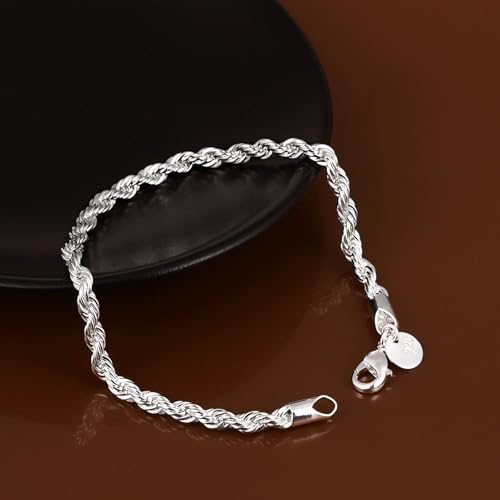 925 Sterling Silver Plated Heart Charm Bracelet for Women - Dainty Chain Love Gift Idea - style: Style11