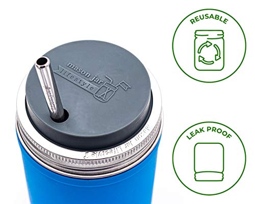 Mason Jar Lifestyle Stainless Steel Rust Proof Bands/Rings with Stamped Logo (5 Pack, Wide Mouth) - size: Wide Mouth