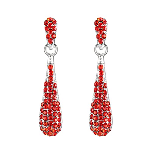 YINLI Full Crystal Rhinestone Gem Tear Drop Pendant Necklace Earrings Jewelry Sets - style: Style03
