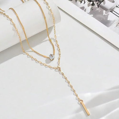 Otxas Lariat Necklace for Women Long Y Shaped Necklaces for Women Drop Necklace Y Shaped Jewelry - color: Style 2