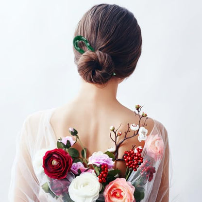 French Hair Pin 3 Pcs U Shaped Hair Forks for Buns Pc Accessories for Women Pins for Daily Wear and Special Occasions Decorative Stick Set