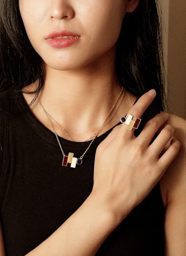 S.Leaf 18K Gold Plated Cubic Zirconia Choker Necklace for Women 925 Sterling Silver Layered Coin Moon Star Heart Circle Crystal Lariat Pendant Necklaces Gifts for Women Trendy - color: Colorful