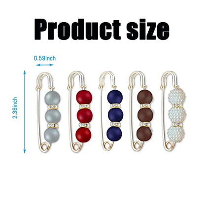 Fashion Pearl Brooch, Sweater Shawl Pearl Pin, Elegant and Fashionable | Enhance your Temperament, Suitable for a Variety of Occasions to Wear, Mixed color - color: Mixed color