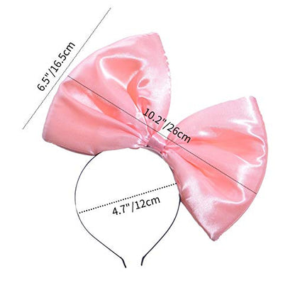 ZTL Women Huge Bow Headband Hairband Hair Hoop Accessories Party Props - color: Pink