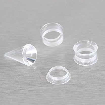 36PCS Ear Gauge Stretching Kit Stainless Steel Double Flare Alloy Tapers 3 In 1 Plugs Set Eyelet 14G-00G - color: Acrylic-(11-20mm)-Silver