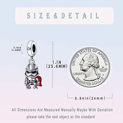 HappyStar 925 Sterling Silver Charms for Bracelets and Necklace Dangle Pendants Beads Charms Fits Charms Bracelets for Woman Jewelry Gifts (with one Spacer Bead Charms) - style: Planet Phasma Charm
